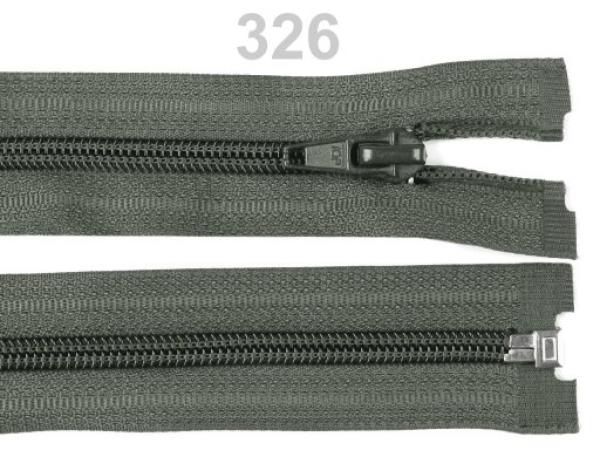 Spiralreißverschluss 5 mm, 80 cm, teilbar, Khaki